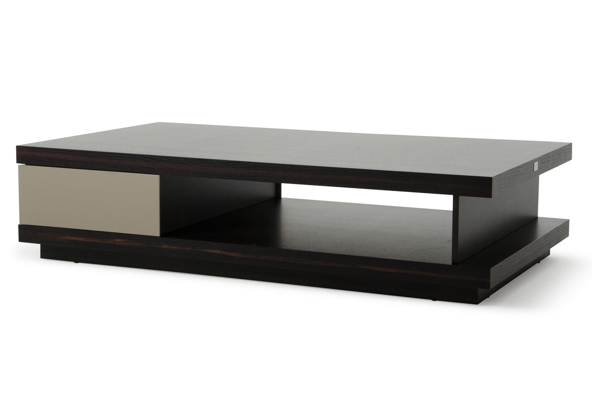 15" Oak and Grey Gloss Veneer Coffee Table
