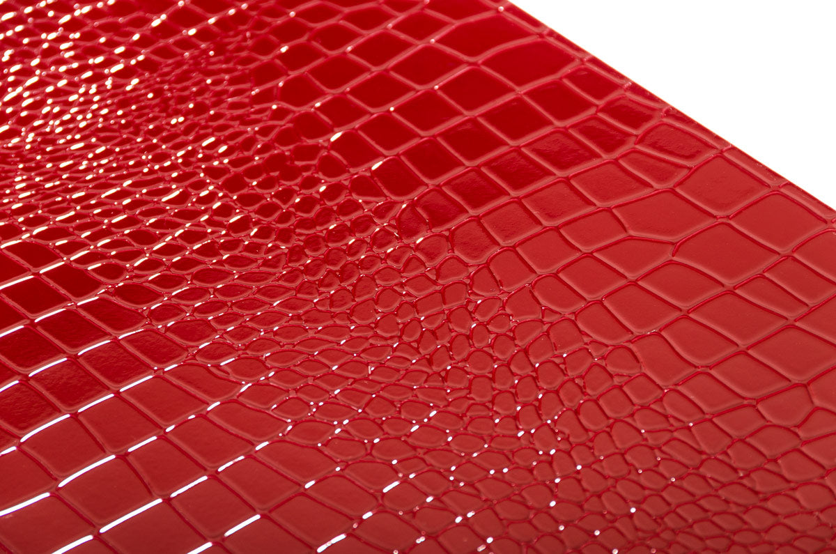 21" Red Crocodile MDF and Steel Desk
