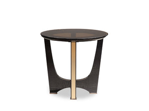 22" Black Crocodile and Rosegold End Table