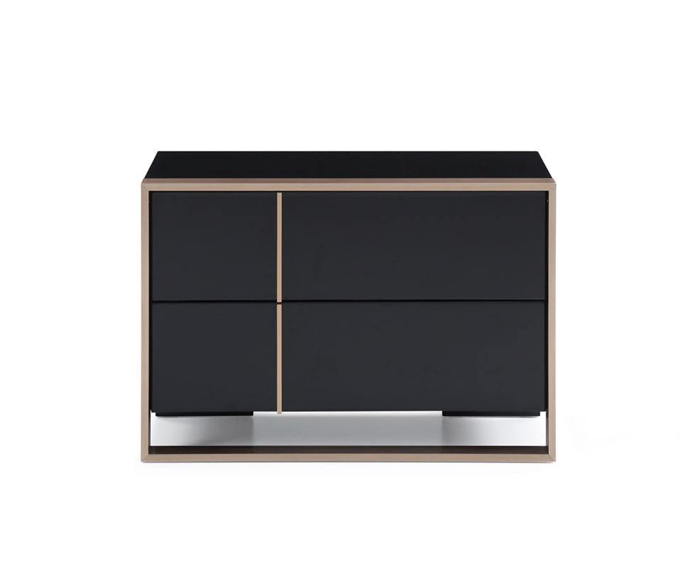 20" Brushed Black Stainless Bronze Nightstand