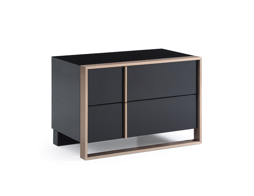 20" Brushed Black Stainless Bronze Nightstand