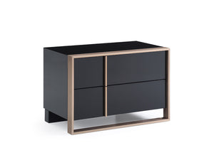 20" Brushed Black Stainless Bronze Nightstand