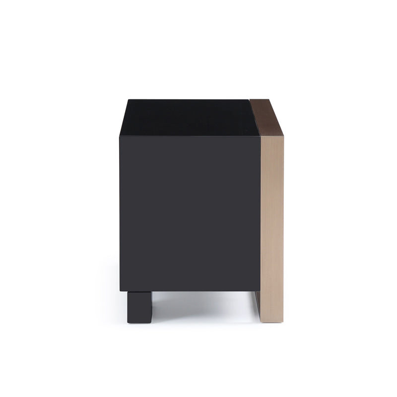 20" Brushed Black Stainless Bronze Nightstand