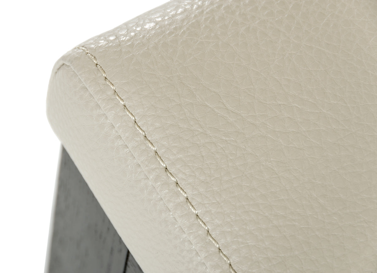 Modern Beige Leatherette Counter Stool