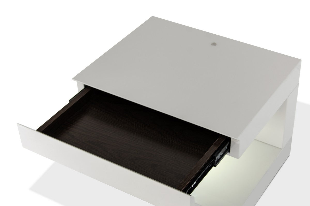 16" Grey Veneer Nightstand