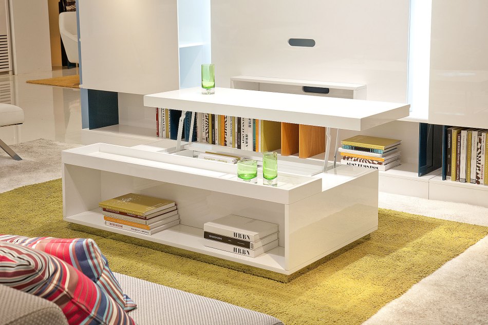 16" White Coffee Table