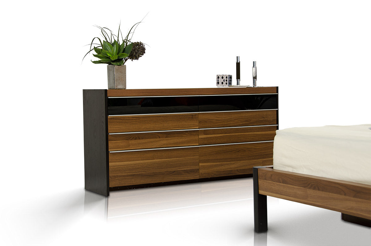 35" Veneer and MDF King Bed with Nightstands