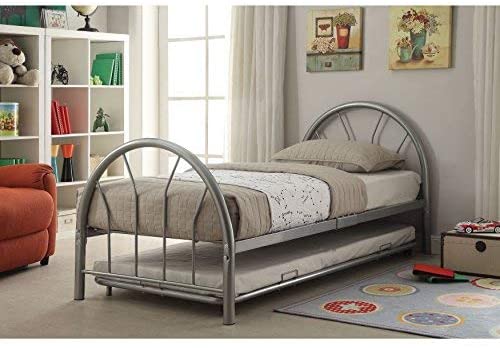 73" X 39" X 4" Twin Silver Metal Tube Roll-out Trundle