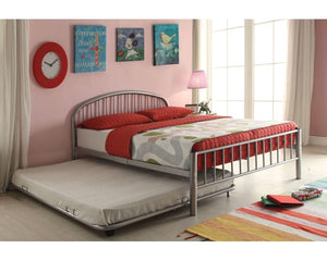73" X 39" X 4" Twin Silver Metal Tube Roll-out Trundle