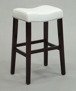 20" X 15" X 30" 2pc White And Espresso Bar Stool