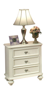 22" X 16" X 28" White Pine Wood Nightstand