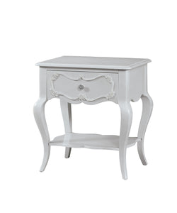 24" X 17" X 26" Gray Pine Wood Nightstand