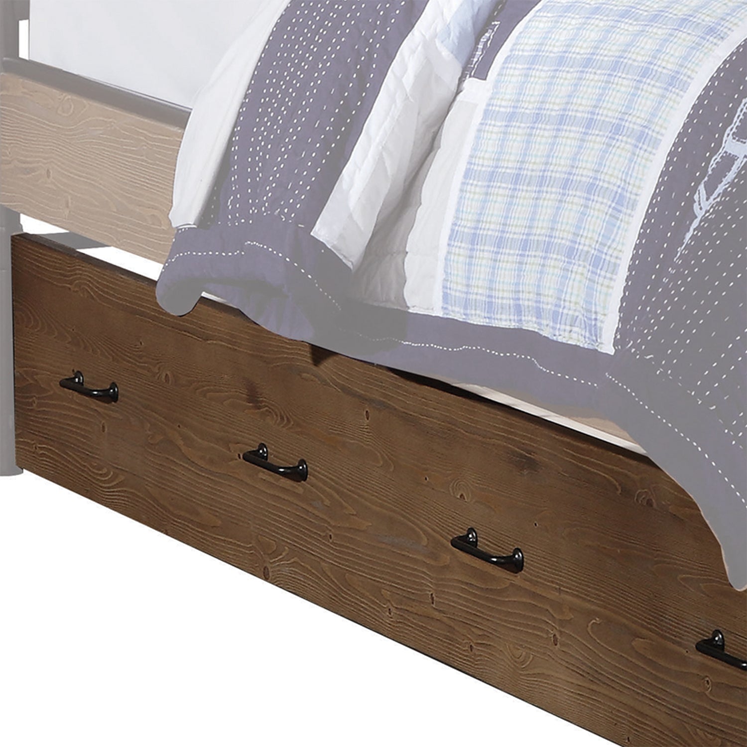 75" X 40" X 10" Twin Antique Oak Pine Wood  Trundle