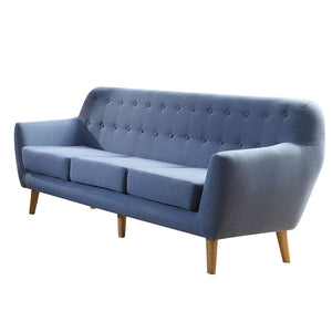 78" X 31" X 35" Blue Linen Sofa