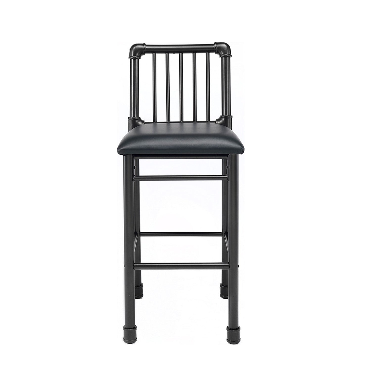 22" X 18" X 42" 2pc Black And Black Bar Chair