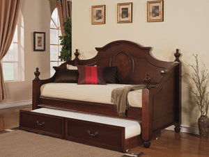 77" X 41" X 12" Twin  Cherry Pine Wood Trundle