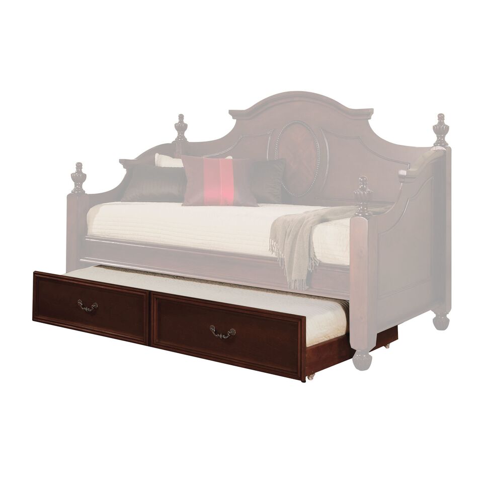 77" X 41" X 12" Twin  Cherry Pine Wood Trundle
