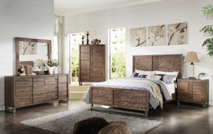 91" X 80" X 56" Reclaimed Oak California King Bed