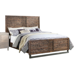 87" X 80" X 56" Reclaimed Oak Eastern King Bed