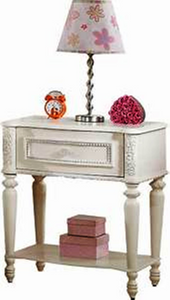 23" X 16" X 26" Ivory 1 Drawer Nightstand