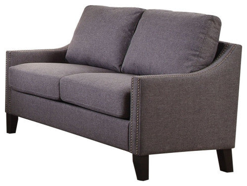 48" X 31" X 36" Gray Linen  Loveseat