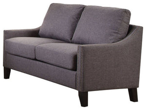 48" X 31" X 36" Gray Linen  Loveseat