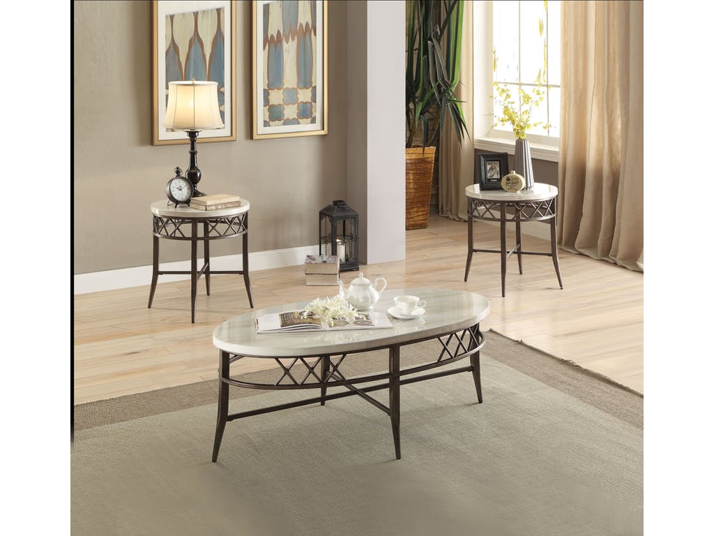 1" X 1" X 48" 3Pc Pack Coffee And End Table Set