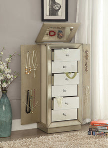 18" X 12" X 38" Antique Gold Jewelry Armoire