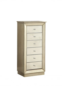 18" X 12" X 38" Antique Gold Jewelry Armoire