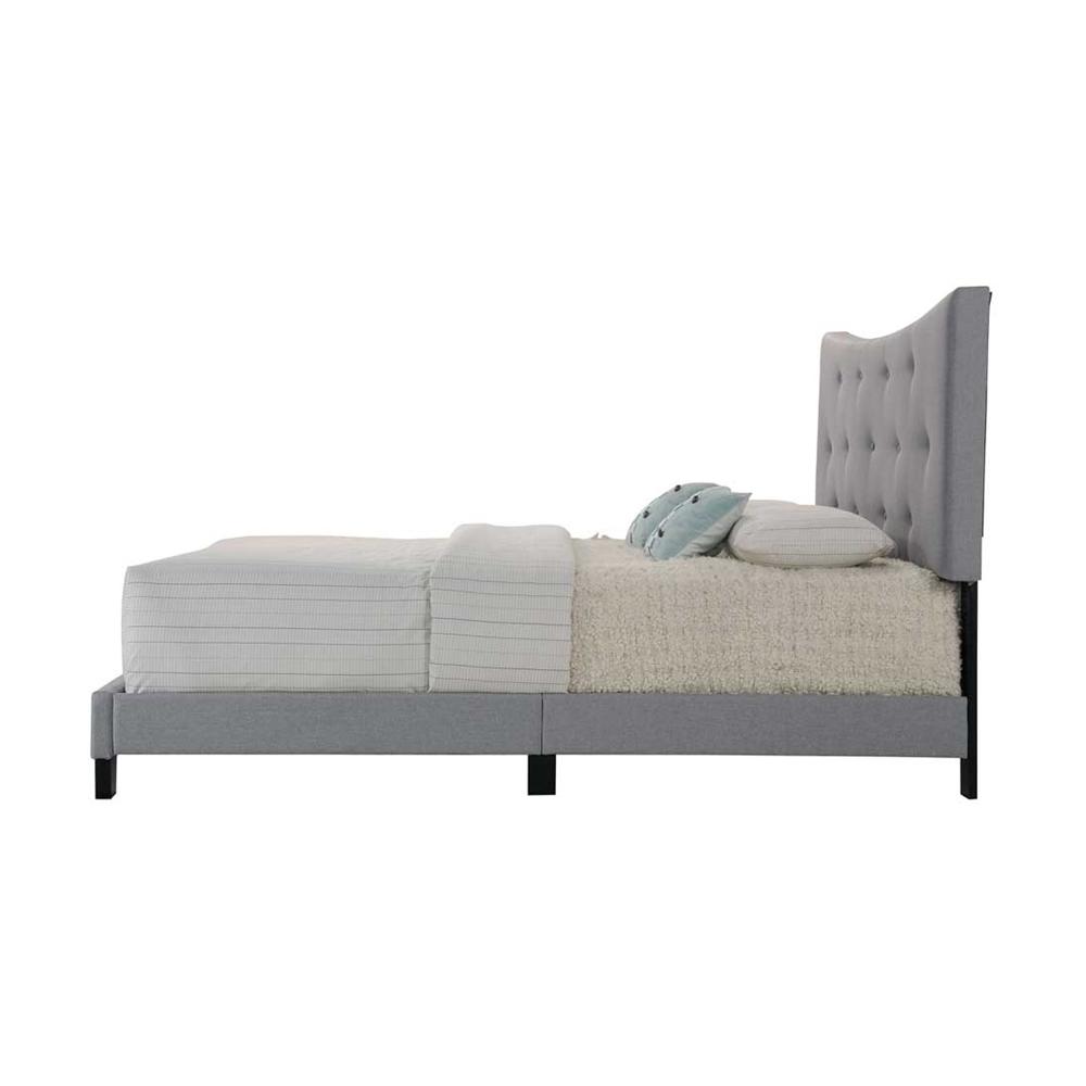 83" X 64" X 48" Queen Gray Fabric Bed