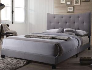 83" X 64" X 48" Queen Gray Fabric Bed