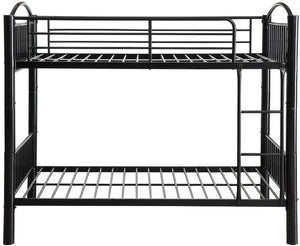 78" X 44" X 67" Twin Over Twin Black Metal Bunk  Bed