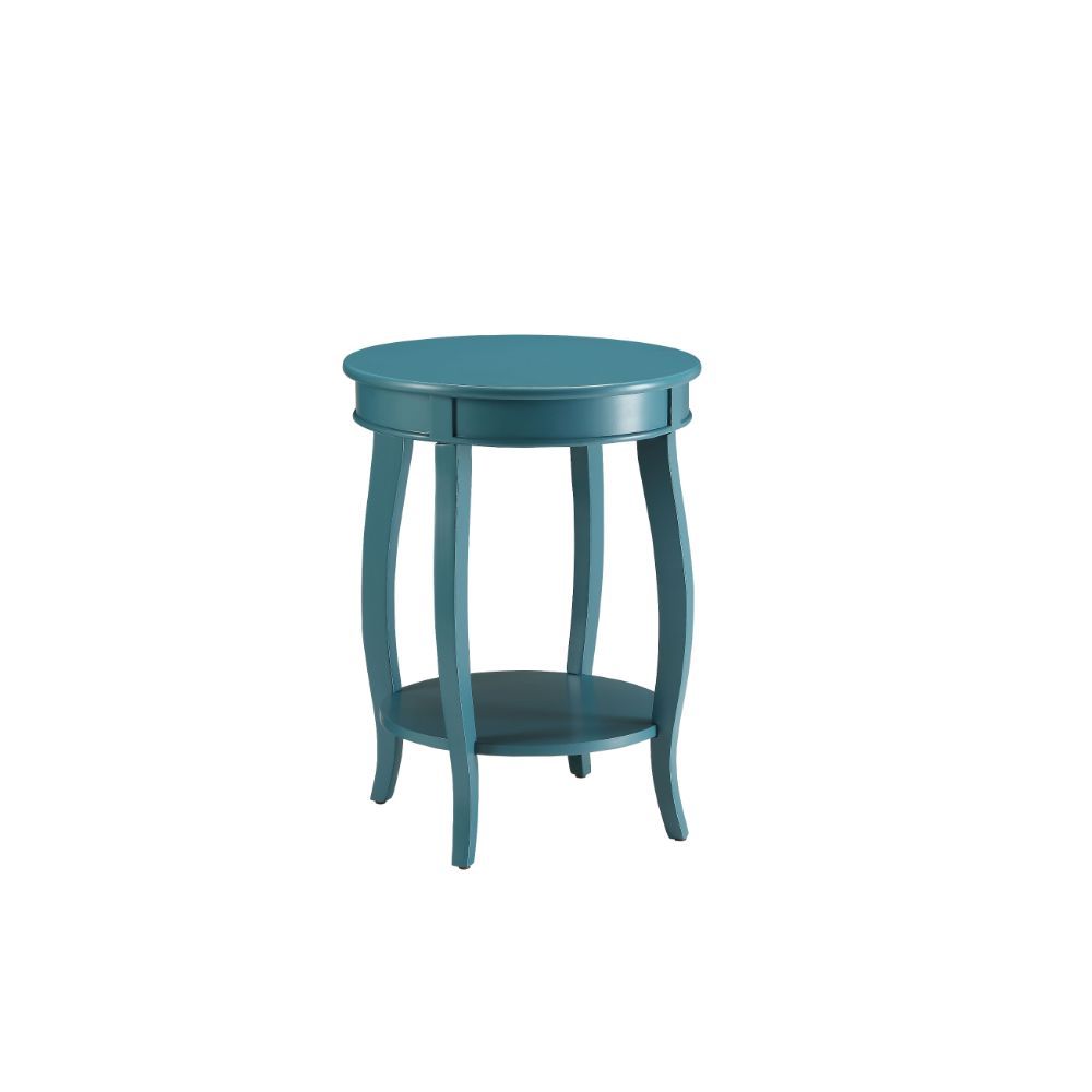 Pop of Color Teal Finish Side Table