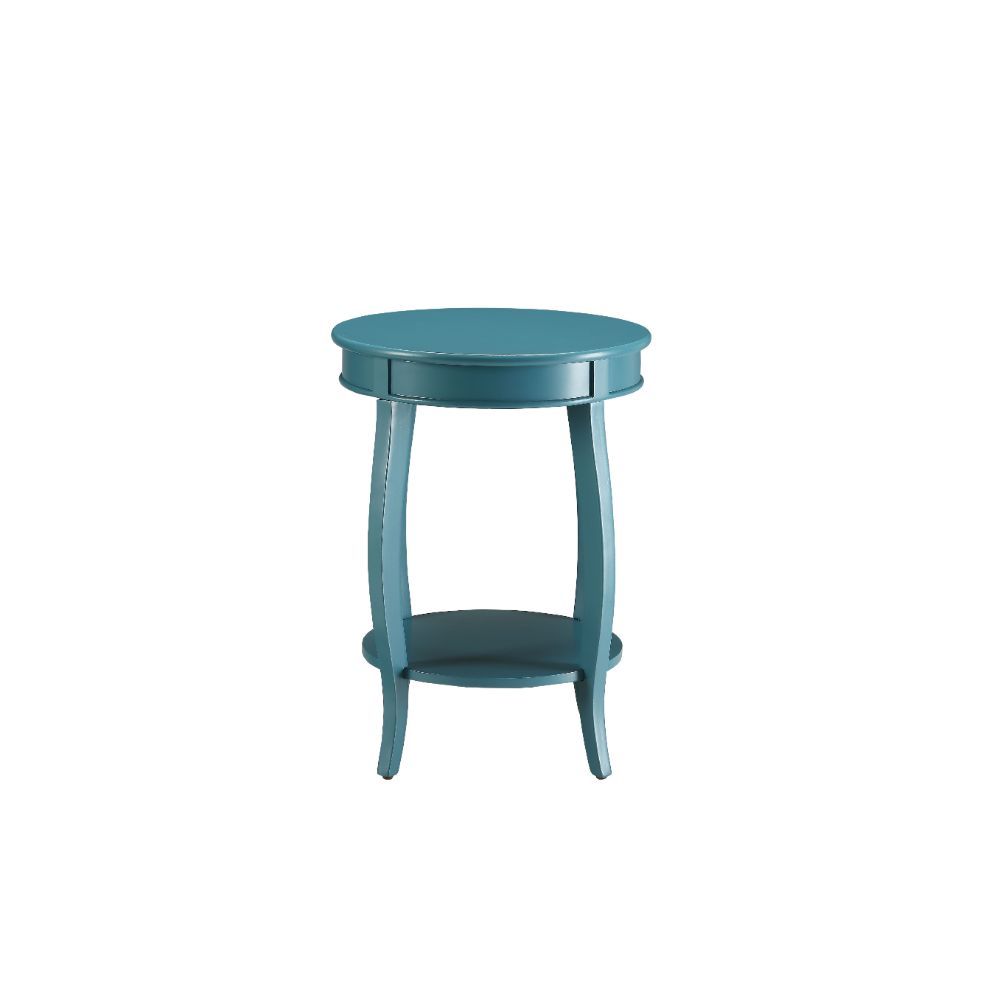 Pop of Color Teal Finish Side Table