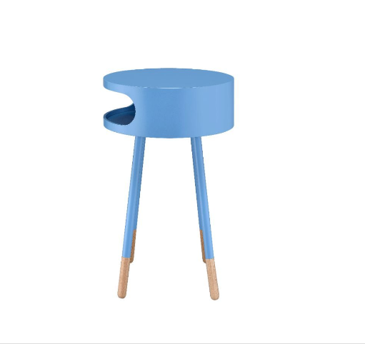 16" X 16" X 26" Light Blue Bentwood End Table