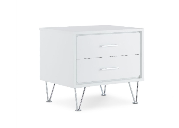 19.69" X 15.75" X 17.93" White Particle Board Nightstand