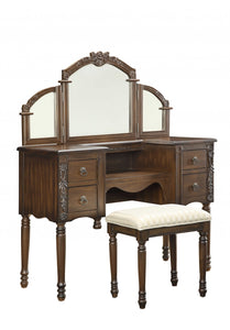 44" X 1" X 24" Oak Vanity Mirror