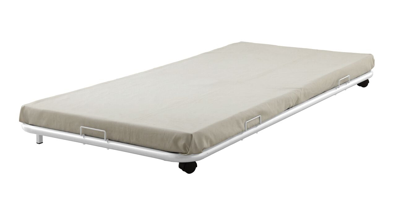 73" X 54" X 4" Full White Metal Tube Trundle