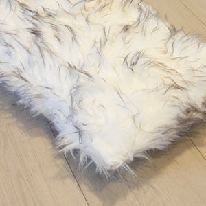 12" x 20" x 5" Gradient Gray Faux Fur - Pillow