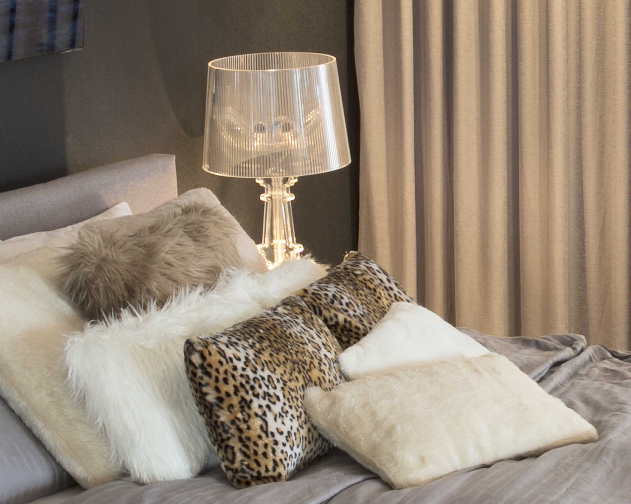 12" x 20" x 5" El Paso Leopard Faux Fur - Pillow