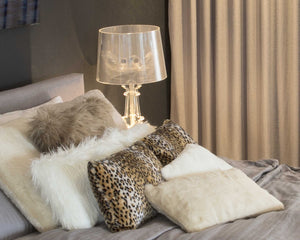 12" x 20" x 5" El Paso Leopard Faux Fur - Pillow