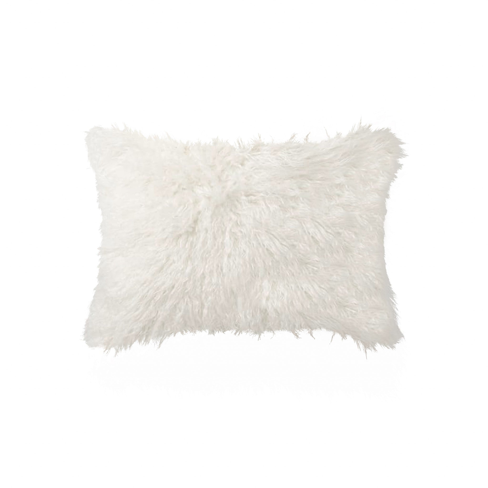 12" x 20" x 5" Off White Faux Fur - Pillow