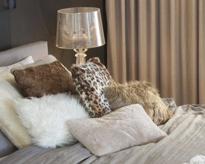 12" x 20" x 5" Off White Faux Fur - Pillow