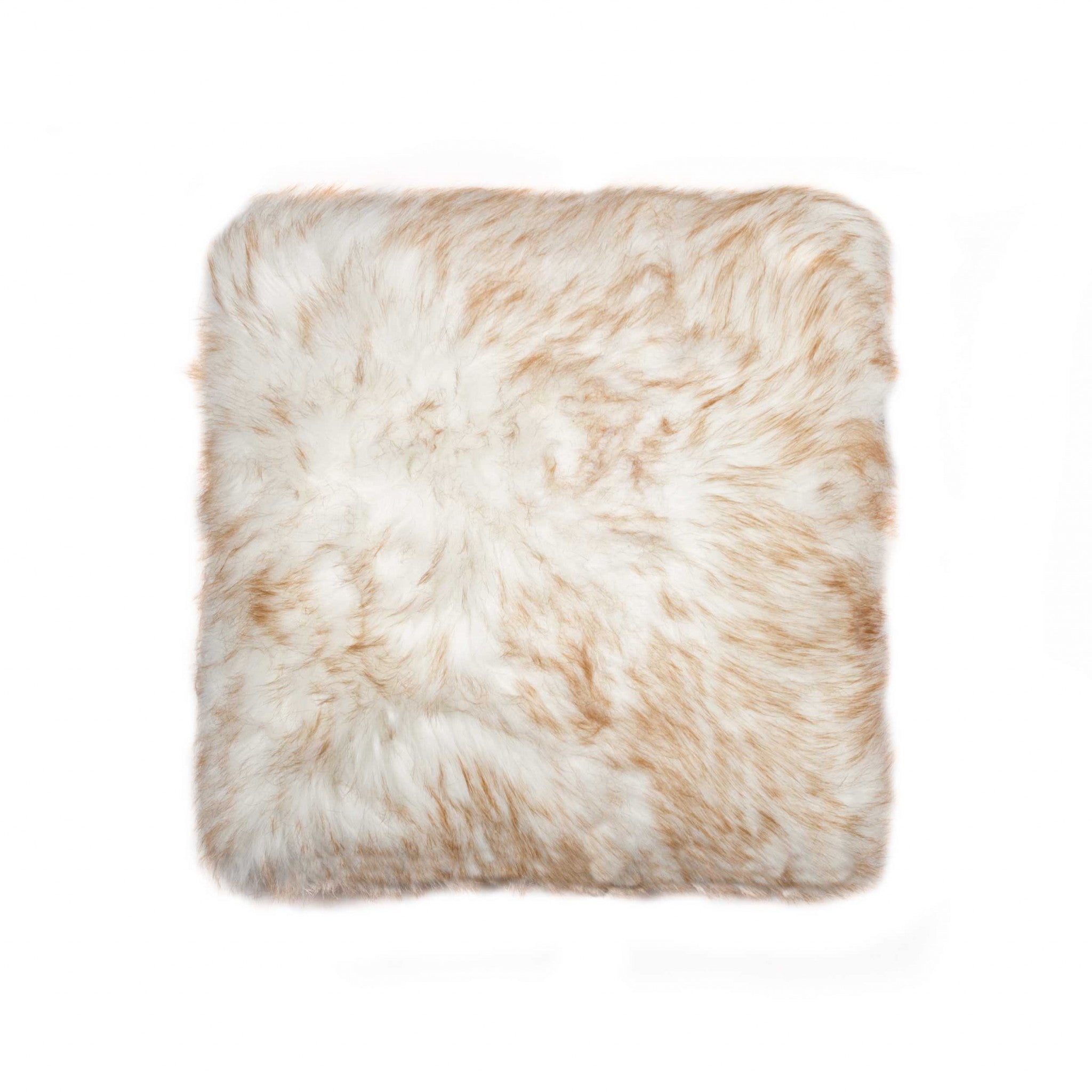18" x 18" x 5" Gradient Tan Faux Fur - Pillow