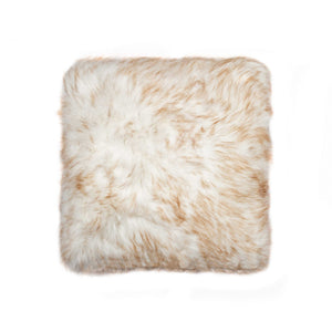 18" x 18" x 5" Gradient Tan Faux Fur - Pillow