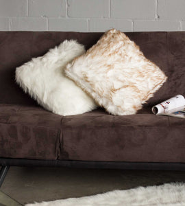 18" x 18" x 5" Gradient Tan Faux Fur - Pillow