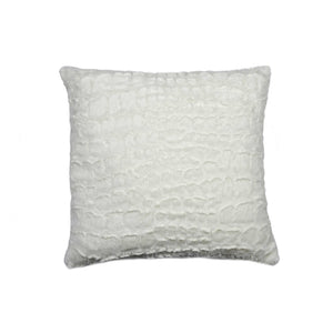 18" x 18" x 5" Ivory Mink Faux Fur - Pillow