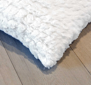 18" x 18" x 5" Ivory Mink Faux Fur - Pillow