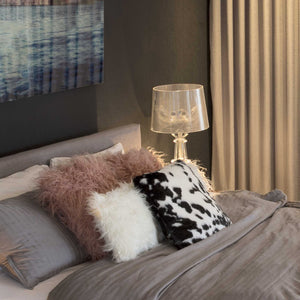 18" x 18" x 5" Sugarland Black And White Faux Fur - Pillow