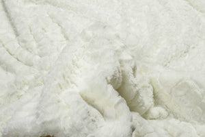 50" x 70" Ivory Mink Faux Hide Throw